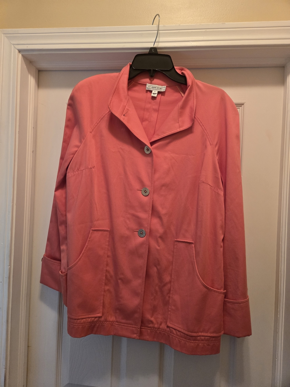 St John Coral Blazer Jacket with Patch Pockets